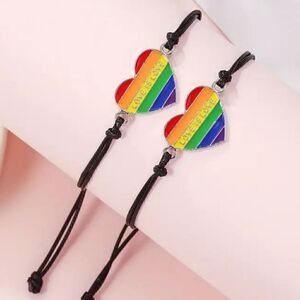 PRIDE rainbow couples bracelets